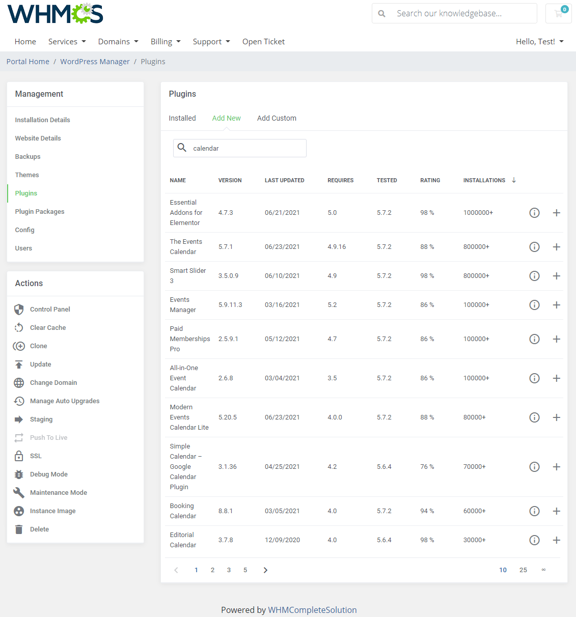 WordPress Manager For WHMCS: Module Screenshot 19