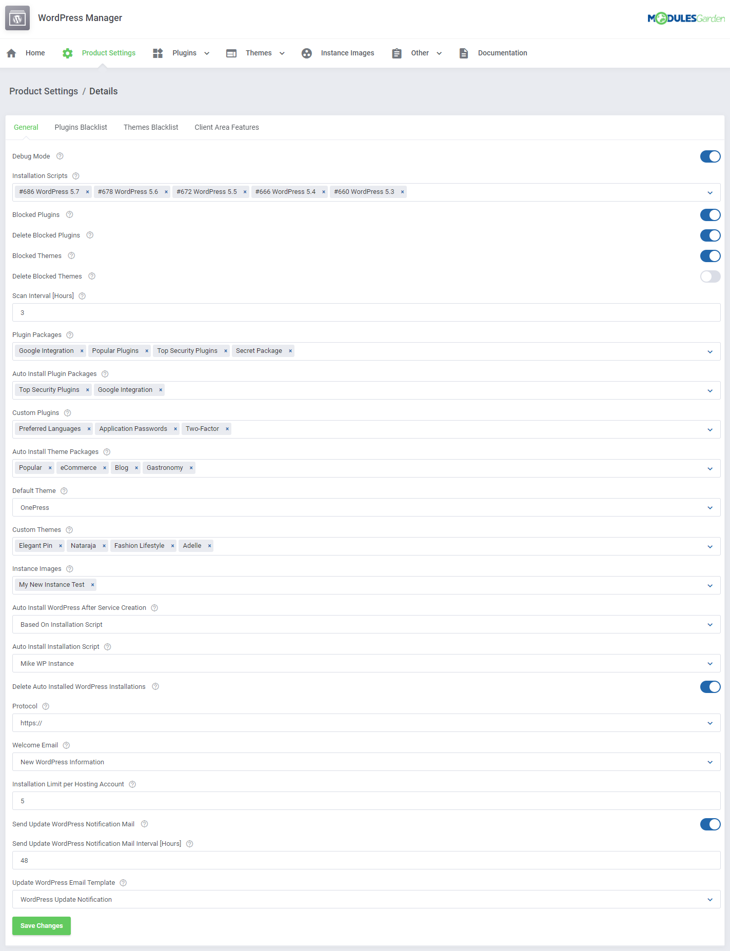 WordPress Manager For WHMCS: Module Screenshot 27