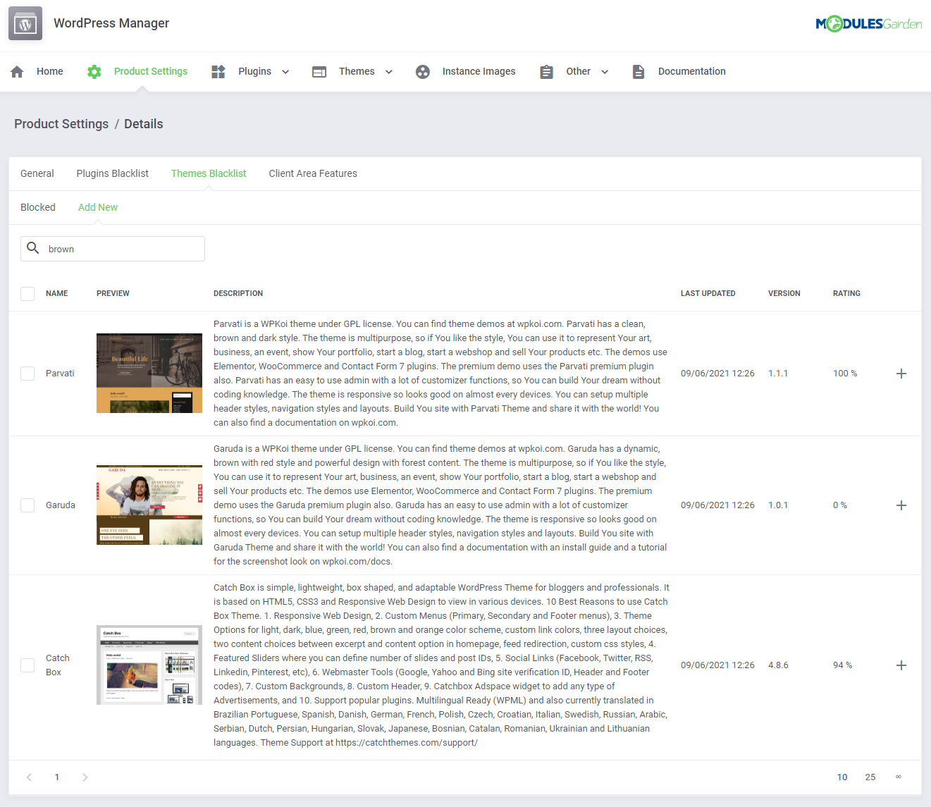 WordPress Manager For WHMCS: Module Screenshot 30