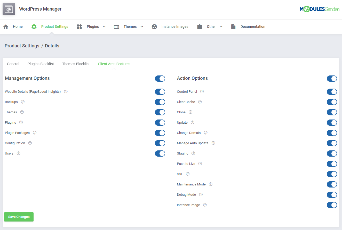 WordPress Manager For WHMCS: Module Screenshot 31