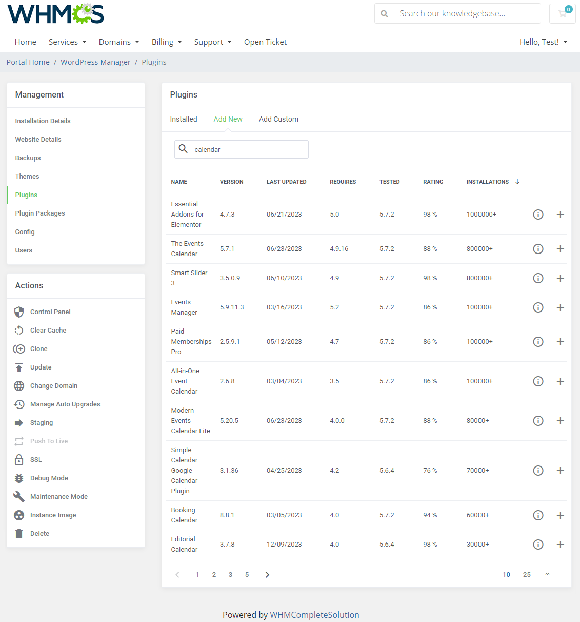 WordPress Manager For WHMCS: Module Screenshot 19