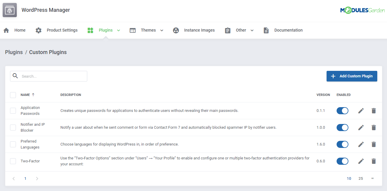 WordPress Manager For WHMCS: Module Screenshot 35