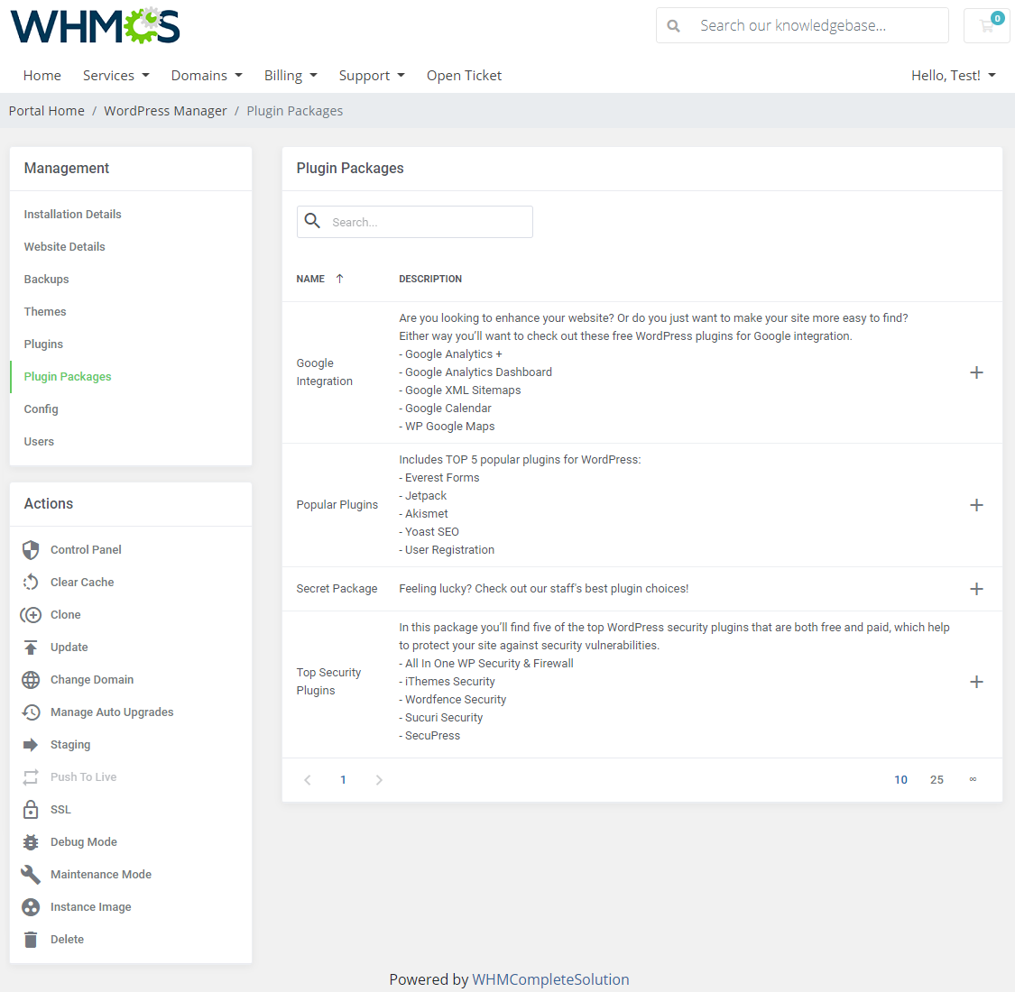 WordPress Manager For WHMCS: Module Screenshot 22