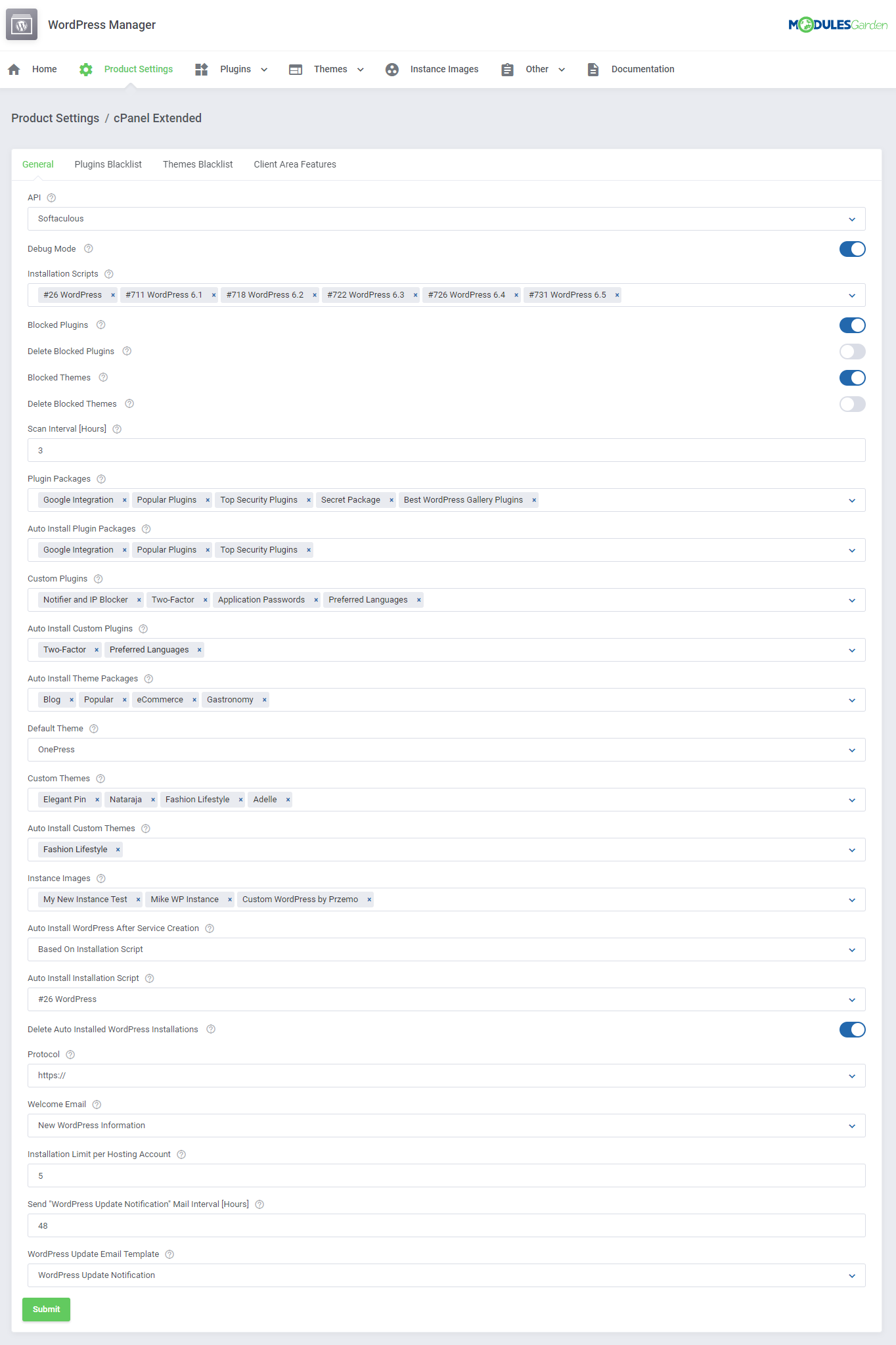 WordPress Manager For WHMCS: Module Screenshot 29
