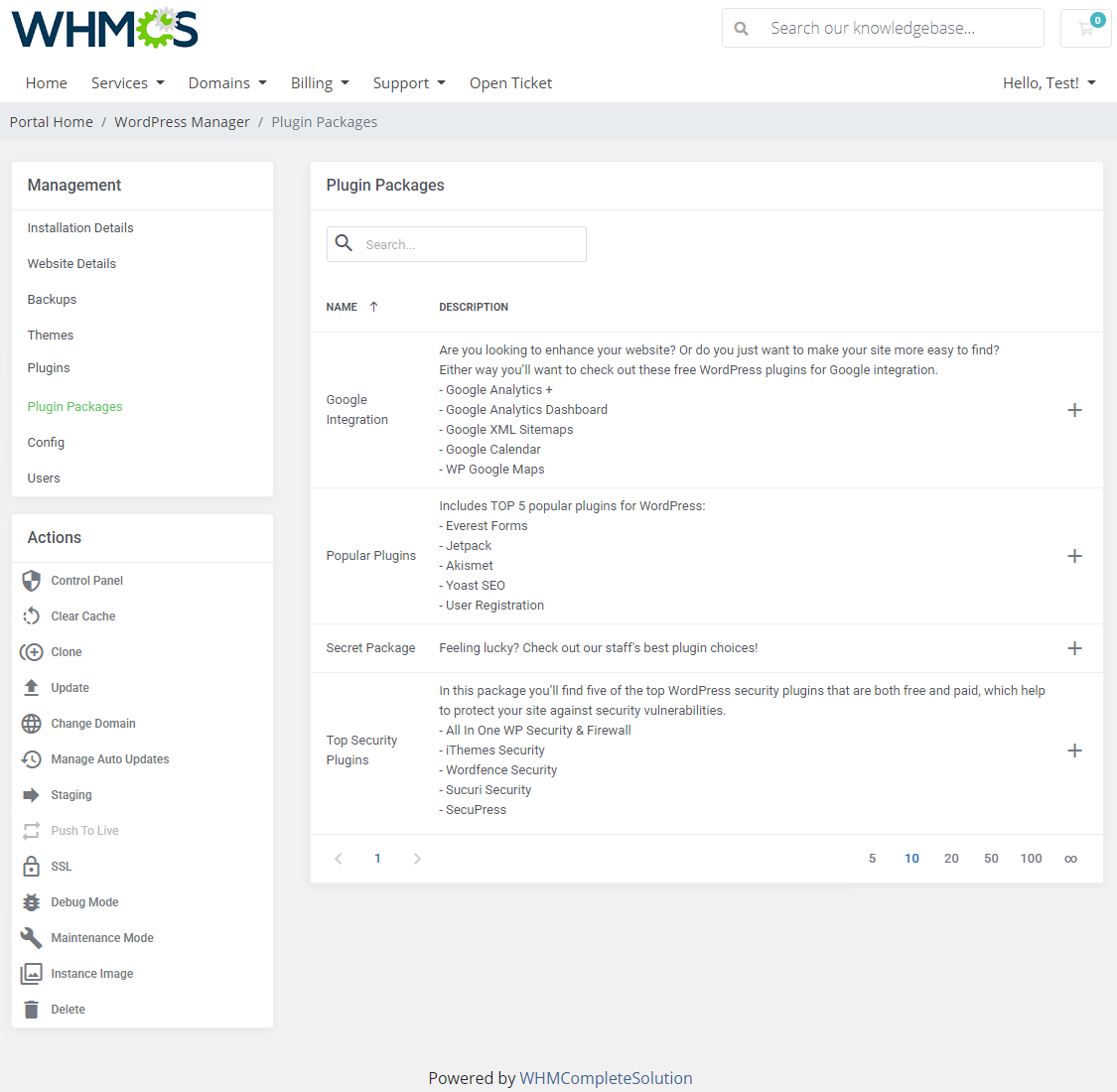 WordPress Manager For WHMCS: Module Screenshot 22