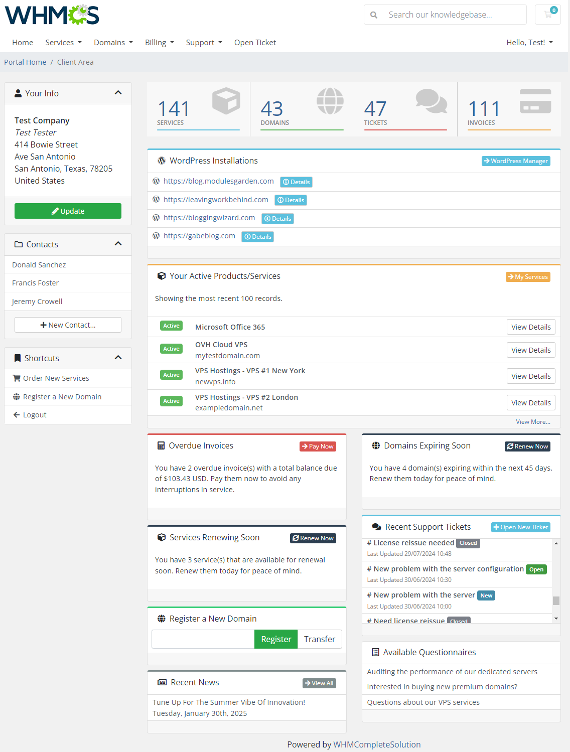 WordPress Manager For WHMCS: Module Screenshot 25