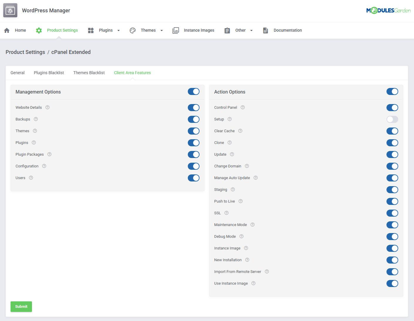 WordPress Manager For WHMCS: Module Screenshot 32