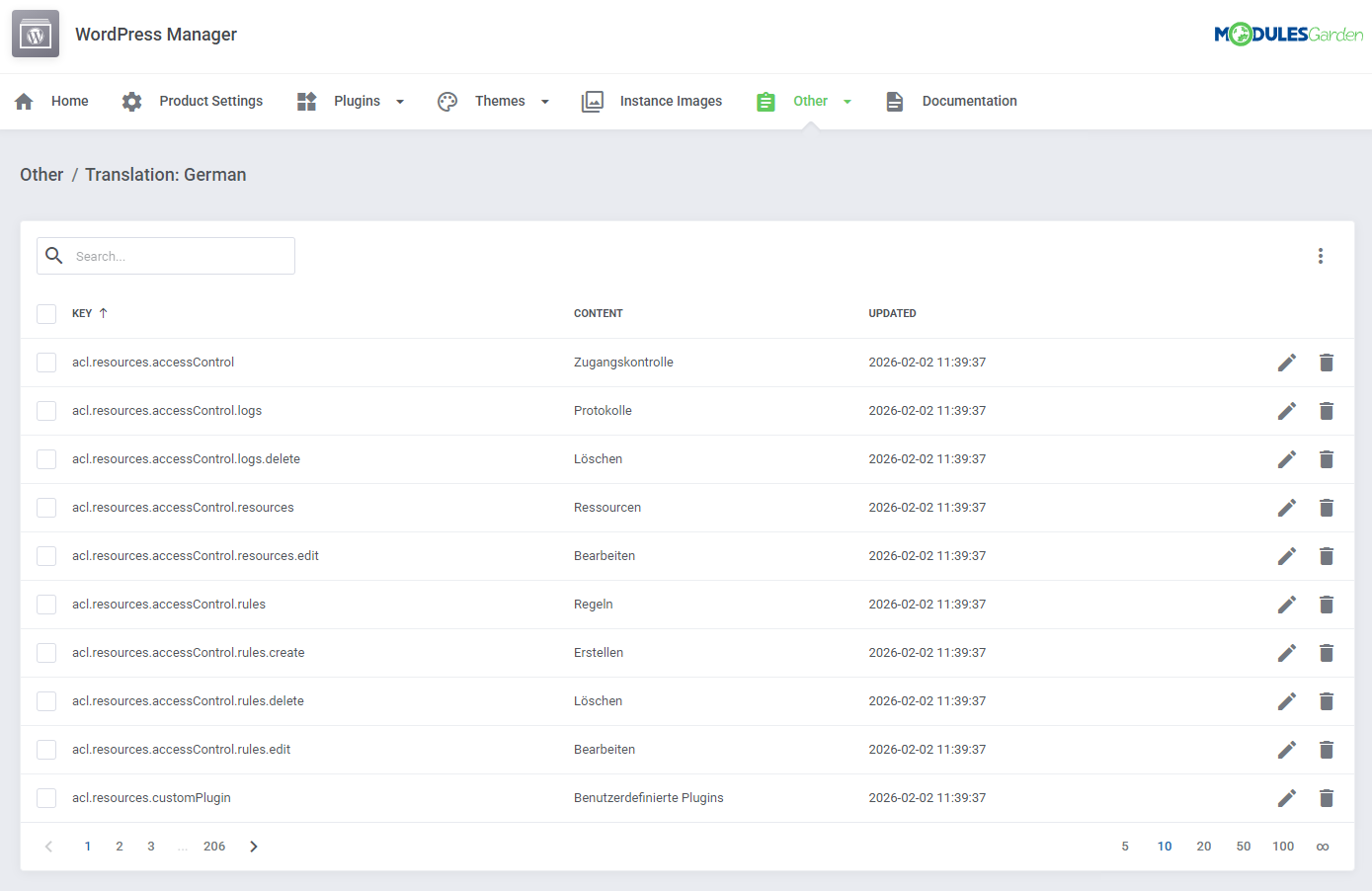 WordPress Manager For WHMCS: Module Screenshot 49