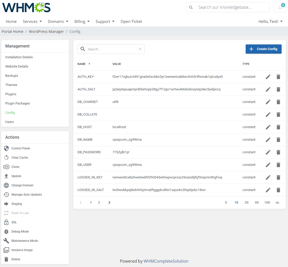 WordPress Manager For WHMCS: Module Screenshot 23