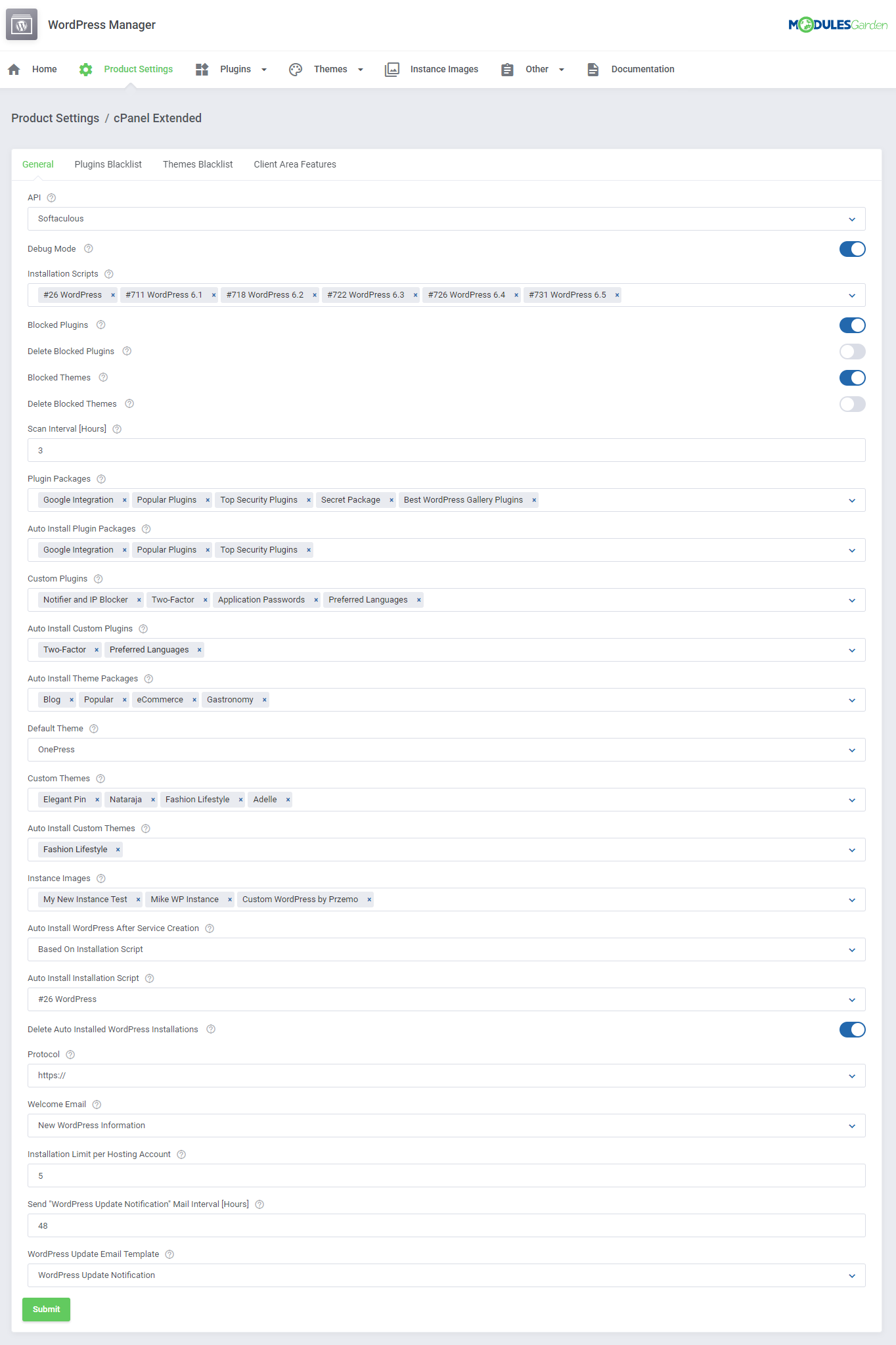 WordPress Manager For WHMCS: Module Screenshot 28