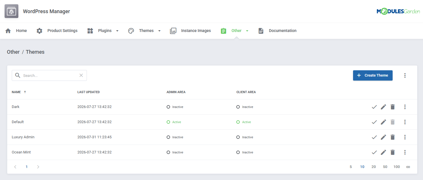 WordPress Manager For WHMCS: Module Screenshot 54