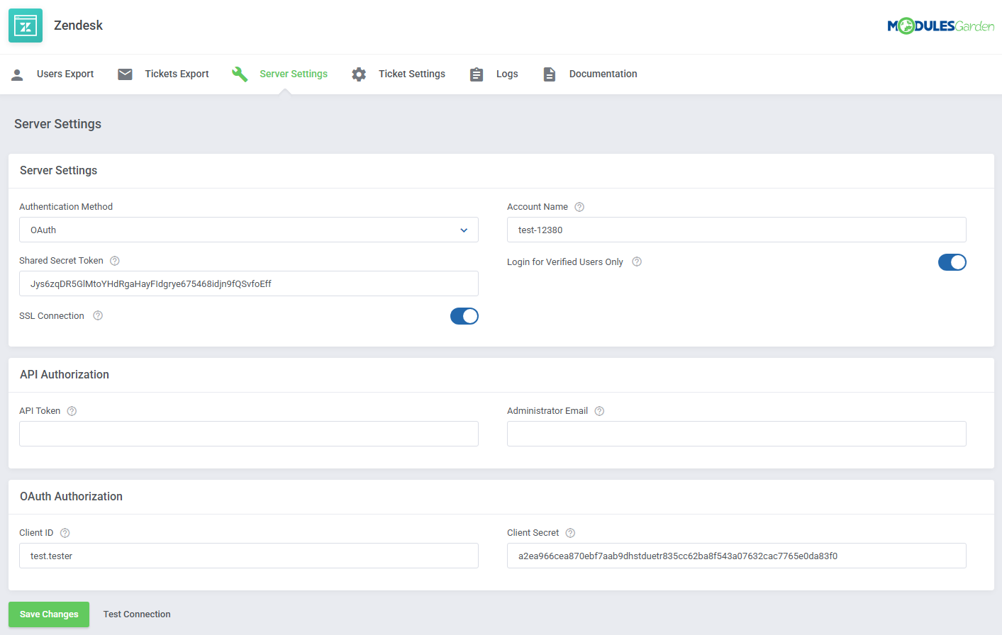 Zendesk For WHMCS: Module Screenshot 10