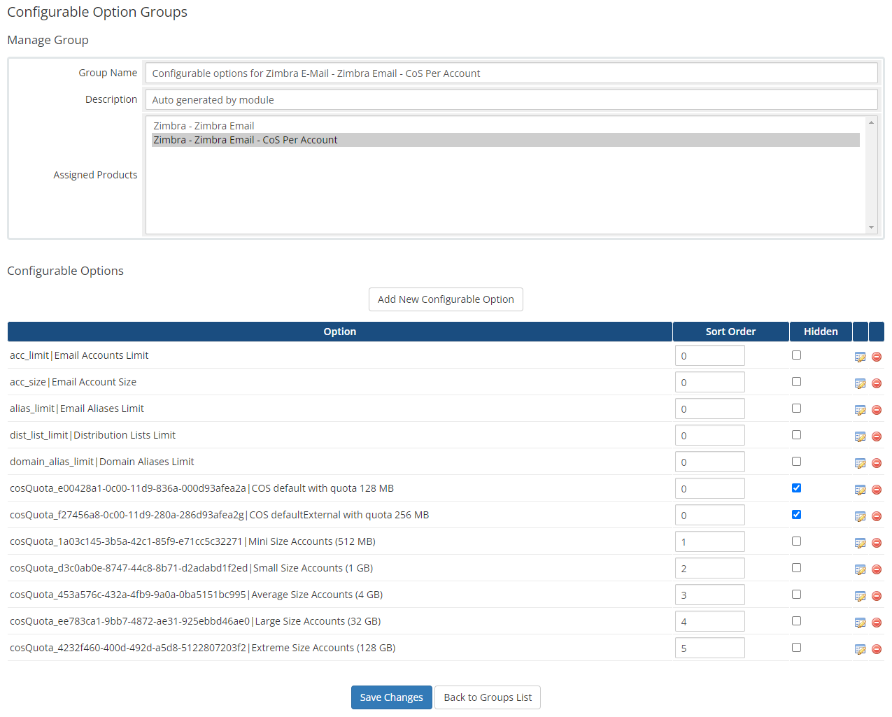Zimbra & Carbonio Email For WHMCS: Module Screenshot 18